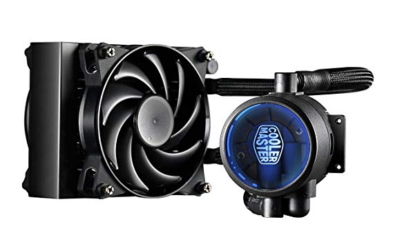 Cooler Master MasterLiquid Pro 120 CPU Liquid Cooler '120mm Radiator, 2X MasterFan Pro 120 AB PWM Fan, Blue LED' MLY-D12X-A20MB-R1