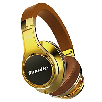 Bluetooth Headphones Wireless Headphones, Bluedio U (UFO) Bluetooth Wireless Headphones Over-ear PPS 8 Drivers with Mic(Gold)