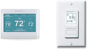 Honeywell Home RTH9600WF Smart Color Thermostat Energy Star Wi-Fi Programmable Touchscreen   RPLS740B 7-Day Programmable Light Switch Timer