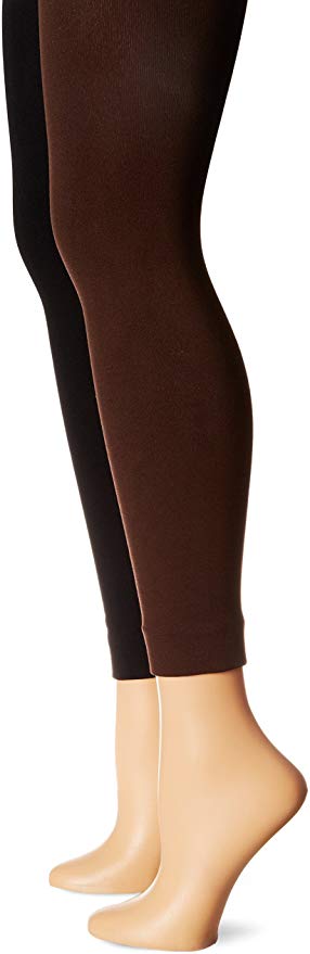 MUK LUKS Women's Fleece Lined 2-Pair Pack Leggings