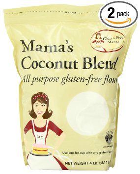 Gluten Free Mama, Mama’s Coconut Blend Flour, All Purpose Flour Mix, 4 Pounds (Pack of 2)