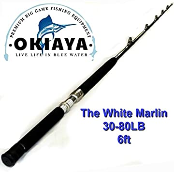 OKIAYA COMPOSIT 30-80LB White Marlin Saltwater Big Game Roller Rod(6 Foot Long)