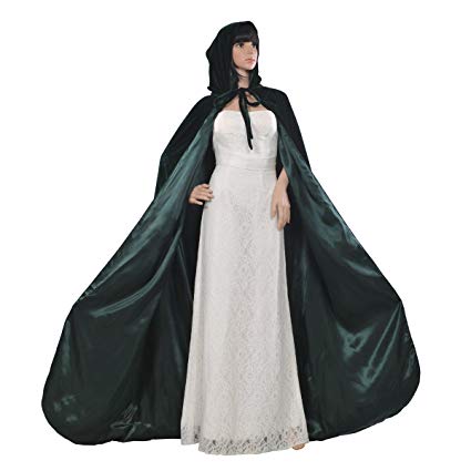 AW Adult Hooded Cloak Velvet Robe Cape for Halloween Cosplay Christmas Costumes Unisex