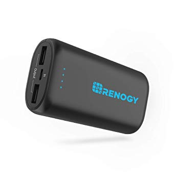 Renogy Portable Charger 10000mAh Power Bank, World's Smallest and Lightest External Battery Pack with Dual USB Ports, Mobile Charger Power Pack for iPhone, iPad, Samsung Galaxy