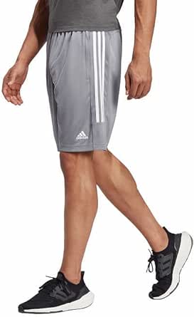 adidas Men's 3 Stripes Short with Side Zipper Pockets