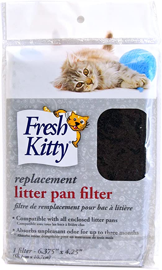 Fresh Kitty Zeolite Litter Box Pan Replacement Filter for Your Pet Cat or Kitten, Odor Control and Keeps Air Clean