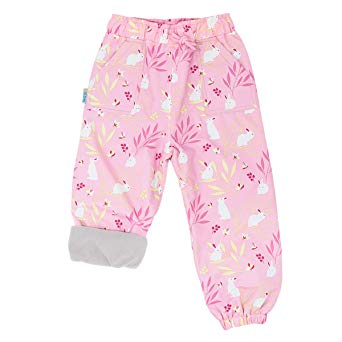 JAN & JUL Kids Water-Proof Fleece-Lined Rain Or Snow Pants