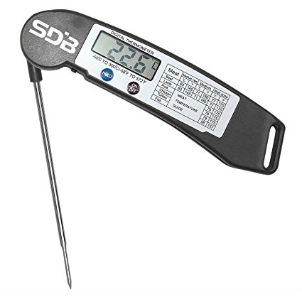 SDB® Digital Cooking Thermometer with Collapsible Internal Probe for BBQ / Water / Food