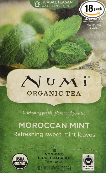 Organic Teas and Teasans, 1.4oz, Moroccan Mint, 18 per Box