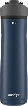 Contigo Cortland Chill 2.0 Water Bottle with AUTOSEAL Lid | Stainless Steel Water Bottle, 24 oz., Blueberry