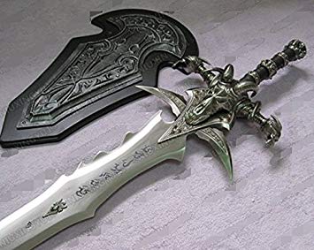 Huanyu Instrument®Frostmourne 1:1 All-metal Sword Model Antique Finished Cosplay Props(dull polished)