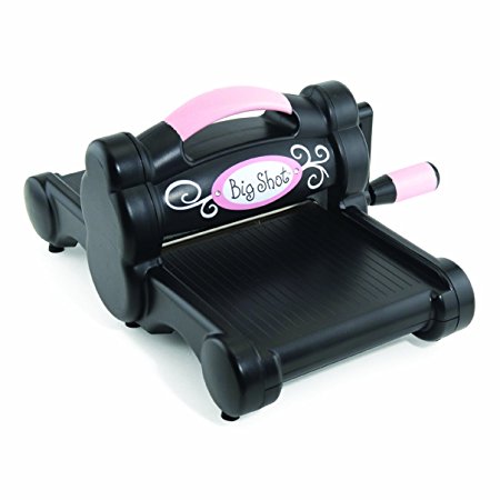 Sizzix 655268 Big Shot Cutting-and-Embossing Roller-Style Machine with Standard Multipurpose Platform, Black & Pink