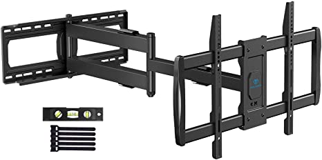 TV Wall Mount Full Motion for 37-75 Inch Flat Screen/Curved TVs with 42.5 Inches Long Extension Articulating Arm Wall Mount TV bracket Swivel and Tilt Max VESA 600x400mm, Hold the Weight up to 132 lbs