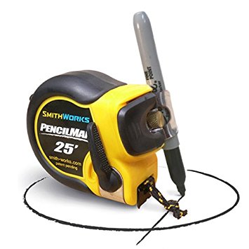 PENCILMAN Marking Tape Measure - Holds any pencil or marker to 5/8" diameter - Arcs and Circles, Single handed marking, Edge slide marking, End to End marking, Transfer measurements, and more. -