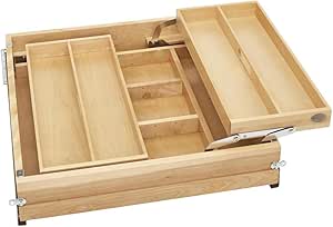 Rev-A-Shelf 4WTMD-24H-1 Wood Classics 21-1/2" Wood Base Cabinet Replacement MAXX Drawer System (No Slides) - Natural Maple