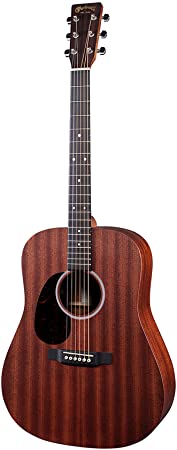 Martin Guitar Road Series D-10E Acoustic-Electric Guitar with Gig Bag, Sapele Wood Construction, D-14 Fret and Performing Artist Neck Shape with High-Performance Taper