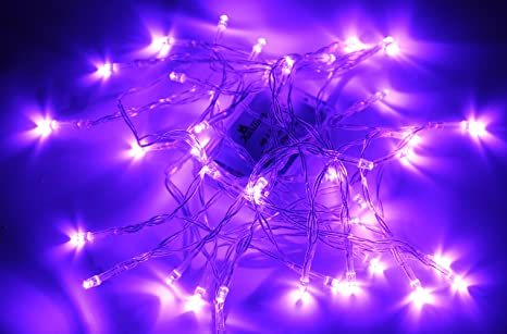 Karlling Battery Operated Purple 40 LED Fairy Light String Wedding Party Xmas Christmas Decorations(Purple)