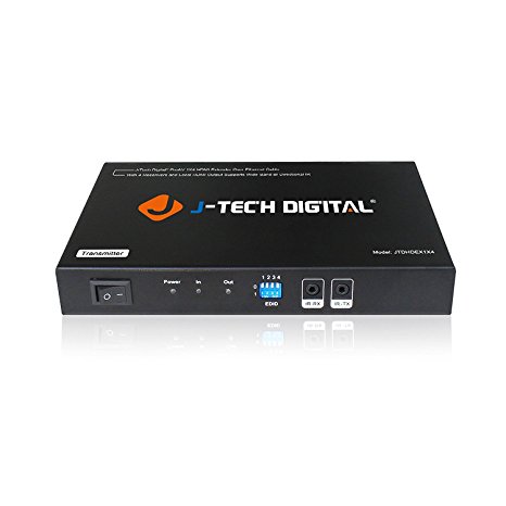 J-Tech Digital JTDHDEX1x4 ProAV Premium Quality 1X4 HDMI Extender/HDMI Amplifier/HDMI Splitter Over Ethernet Cable