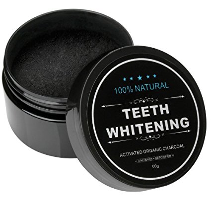 INST Teeth Whitening Activated Coconut Charcoal Powder 2.1 ozs 100% Natural Coconut Carbon Powder - Whiten Teeth Stains from Coffee,Cigarette,Wine with No Harm - Fresh Mint Flavor (1PCS)