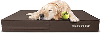 The Dog’s Bed Orthopedic Dog Bed, Premium Memory Foam S-XXXL, Waterproof, Dog Pain Relief for Arthritis, Hip & Elbow Dysplasia, Post Surgery, Lameness, Senior Supportive, Calming Bed, Washable Cover