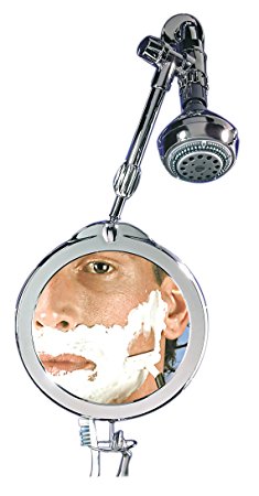 Zadro 3X/1X Magnification Z Fogless Dual Sided Telescoping Shower Mirror and Dual Accessory Holder, 8.5-Inch, Chrome