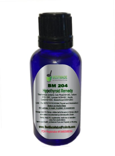 Thyroid Remedy for Energy Loss and Weight Gain Caused by Hypothyroidism (Bestmade BM204)