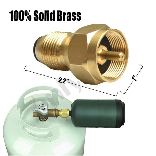Onlyfire Universal Propane Tank Refill Adapter- 100 Solid Brass Regulator Valve Accessory for all 1 LB Tank Small Cylinders