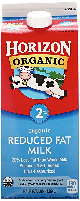 Horizon Organic, Milk 2% Reduced Fat, Ultra Pasteurized, Half Gallon, 64 oz