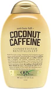 OGX Anti-Hair Fall   Coconut Caffeine Strengthening Conditioner with Caffeine, Coconut Oil & Coffee Extract, 385 mL