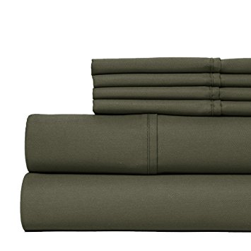 Mayfair Linen Bedding Collection 800 Thread Count SHORT QUEEN Sheet Set for Camper/RV - Grey