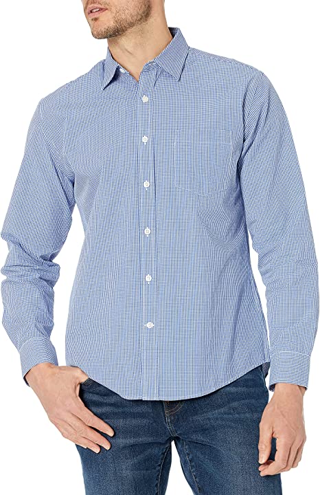 Amazon Essentials Men's Long-Sleeve Regular-fit Casual Poplin Shirt