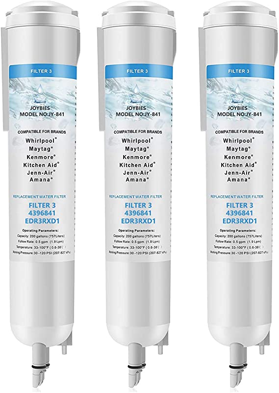 4396841 EDR3RXD1 Water Filter Cap Replacement for 4396710, P2RFWG2, Pur Water Filter, Filter 3, Kenmore 46-9030 Water Filter Cap - 3Pack