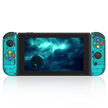 BASSTOP [Update Version] NS Joycon Handheld Controller Housing DIY Replacement Shell Case for Nintendo Switch Joy-Con (L/R) Without Electronics (Joycon-ice Blue)