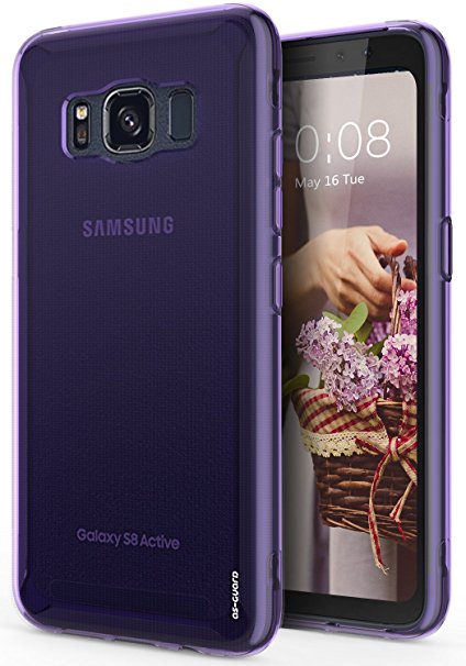 Galaxy S8 Active Case, As-Guard Ultra [Slim Thin] Flexible TPU Gel Rubber Soft Skin Silicone Protective Case Cover For Samsung Galaxy S8 Active (Purple)