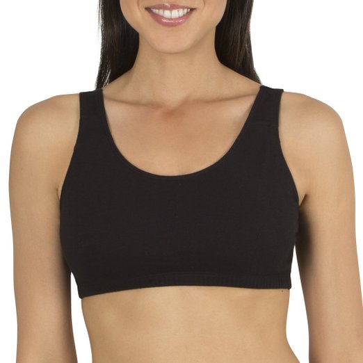 Fruit of the Loom Women's Built-Up Sports Bra, (Pack of 3)