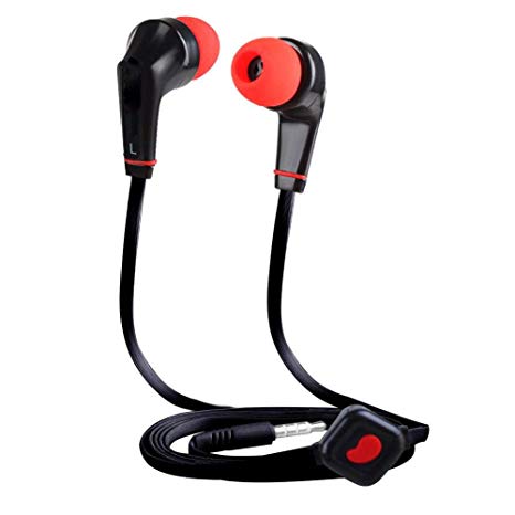 Eachbid Running Headphones Over Ear in Ear Noise Isolating Sport Earbuds Earphones with Remote and Mic Earhook Wired Stereo Workout Ear Buds for Jogging Gym for iPhone iPod Samsung Black