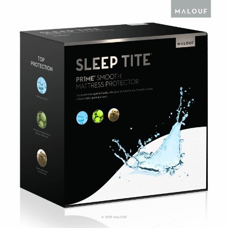 SLEEP TITE PR1ME Smooth 100% Waterproof Hypoallergenic Mattress Protector with 15-year Warranty - Split King Size