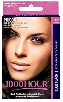 1000 Hour Eyelash & Brow Dye / Tint Kit Permanent Mascara (Blue-Black)