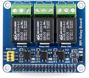 waveshare Pi Expansion Board Power Relay Board Module Kit, Compatible with Raspberry Pi 5/4B/3B/Zero/Zero W/Zero 2W/Pico/Pico W/Pico WH,Remote Control Make Home Appliances Intelligent