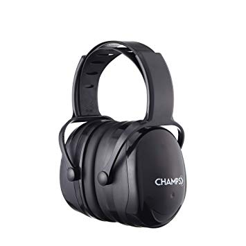 Champs Noise Reduction Safety Ear Muffs, Shooting Hearing Protection Ear Muffs, Adjustable Headband, NRR 29dB for Shooting Hunting [Included Carrying Bag]