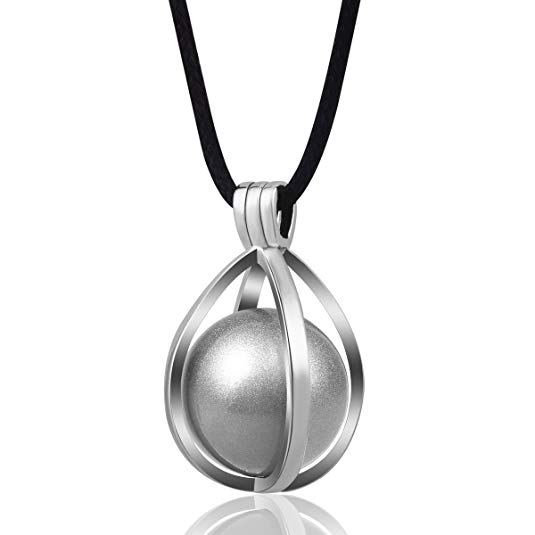 EUDORA Harmony Necklace Pregnancy Bola 20mm Chime Ball Pendant 45" Long Chain for Women - Christmas Gift
