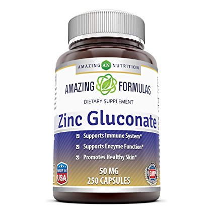 Amazing Formulas Zinc Gluconate 50 mg 250 Tablets