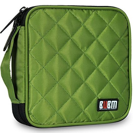 32 Capacity CD / DVD Wallet, 230D Space Twill Cover, Various Colors - Green