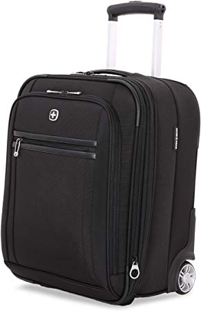 SWISSGEAR Premium Rolling Carry-On 19-inch Luggage | Wheeled Weekend Travel Suitcase | Men's and Women's - Black