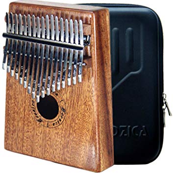 Moozica 17 Keys Kalimba Marimba, Professional Thumb Piano Sanza Mbira Musical Instrument Gift (Mahogany - K17M)