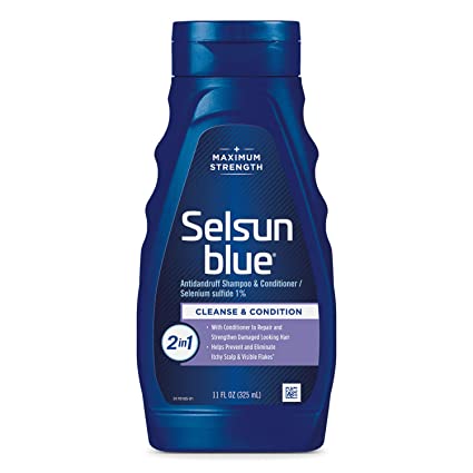 Selsun Blue Medicated Dandruff Shampoo/Conditioner 2-in-1 Treatment, 11 Ounce