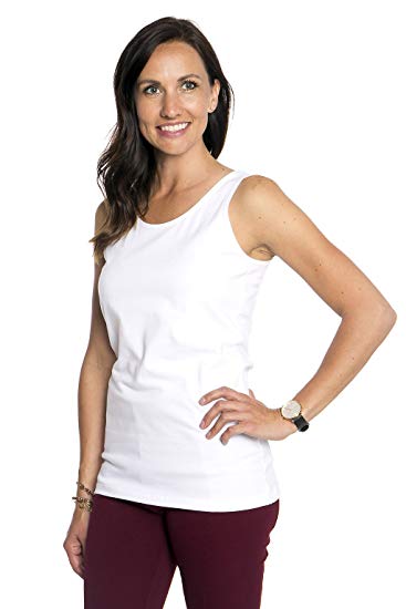 Heirloom Tank Top USA Made for Women Thick Strap Comfortable Layering Shirt Dressy Or Active Wear