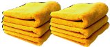 Chemical Guys  MIC50706 Professional Grade Premium Microfiber Towel Gold - 16 in x 24 in Pack of 6