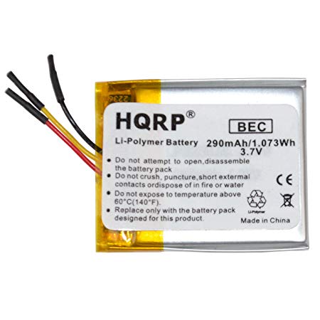 HQRP Battery Compatible with Sandisk Sansa Clip  / Clip Plus 4GB 8GB MP3 Player 323036P SDMX18R-008GK-A57 SDMX18R-004GB-A57 SDMX18R-004GR-A57 SDMX18R-004GI-A57 Replacement