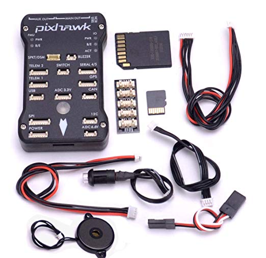 Readytosky Pixhawk PX4 Flight Controller Autopilot PIX 2.4.8 32 Bit Flight Control Board Safety Switch Buzzer I2C Splitter Expand Module 16GB SD Card